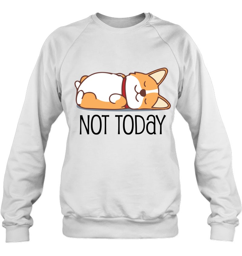 Cute Corgi Gift Funny Dog Lover Not Today Lazy Animal Sweatshirt