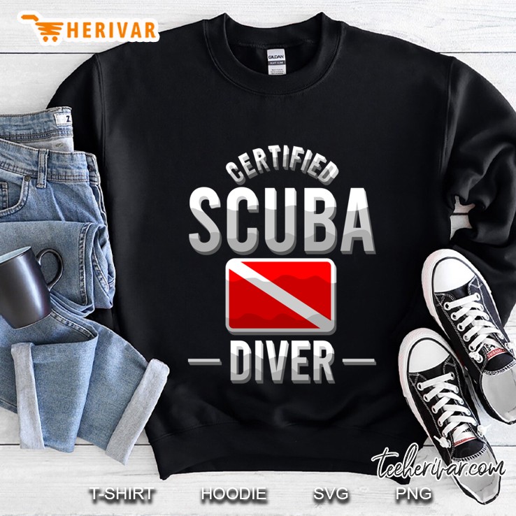 Certified Scuba Diver Flag Vintage Dive Logo Diver Gift Sweatshirt