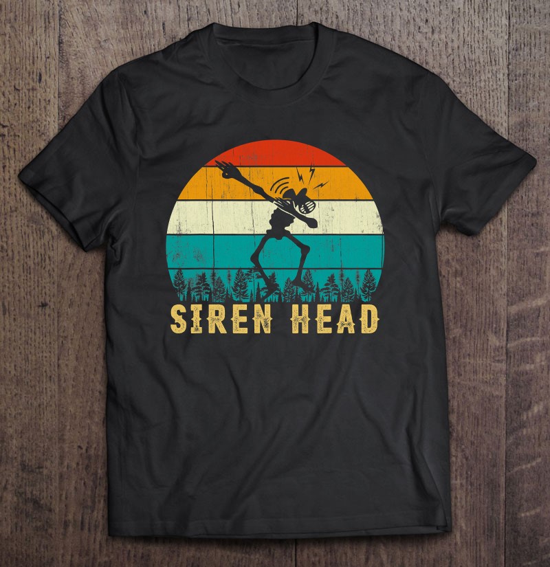 Vintage Creepy Funny Dabbing Siren Head Meme Character Gifts Shirt