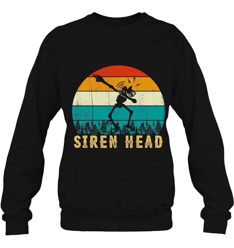 Vintage Creepy Funny Dabbing Siren Head Meme Character Gifts Sweatshirt