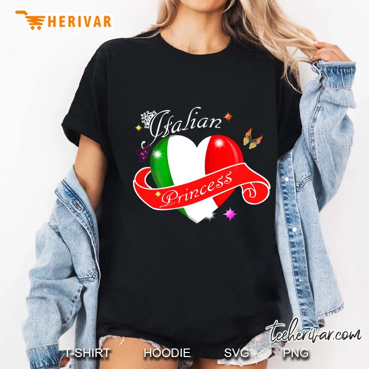 Italian Princess I Heart Italy Flag Womens Ladies Tee