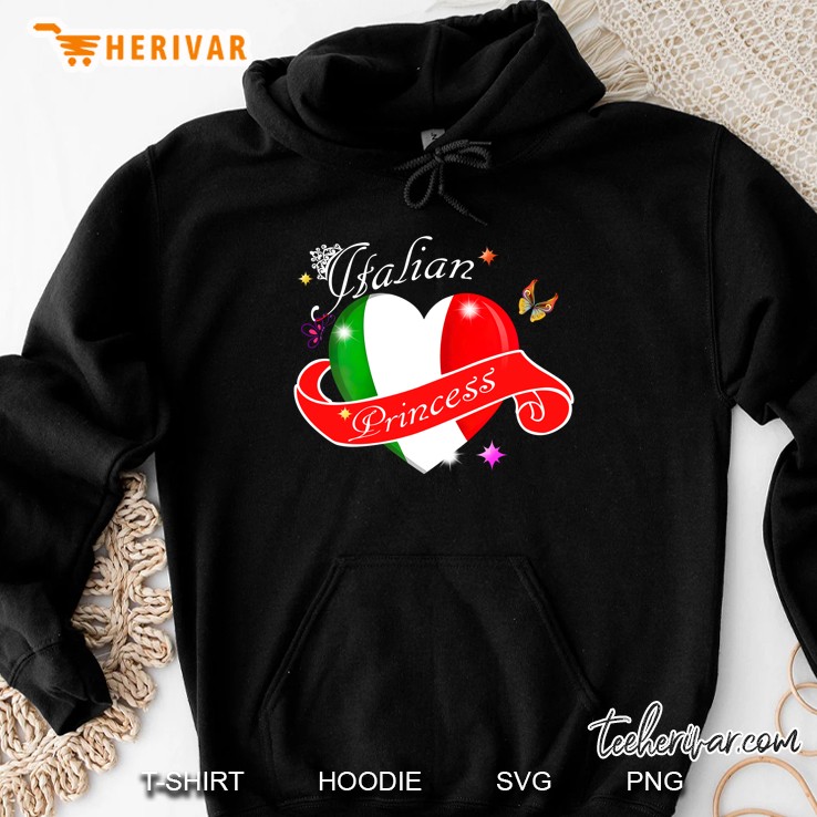 Italian Princess I Heart Italy Flag Womens Hoodie