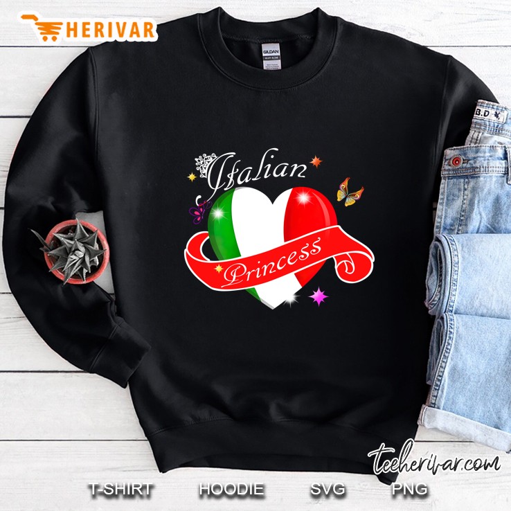 Italian Princess I Heart Italy Flag Womens Sweatshirt
