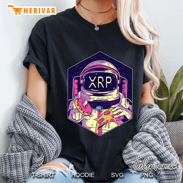 Xrp Symbol Crypto Currency To The Moon Astronaut Ladies Tee