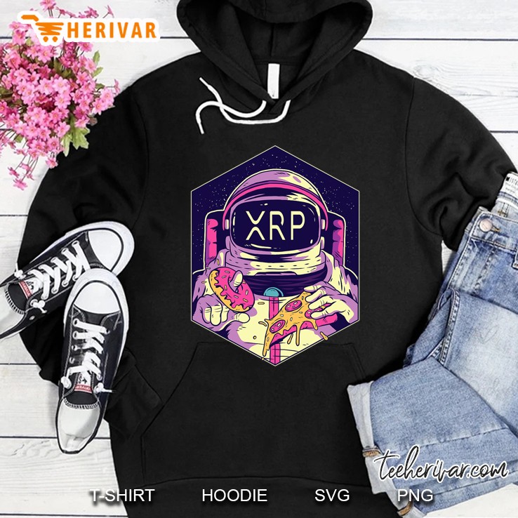 Xrp Symbol Crypto Currency To The Moon Astronaut Hoodie