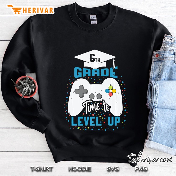 6Th Grade Shirt First Day Of School Video Game Boys Gift Premium Sweatshirt
