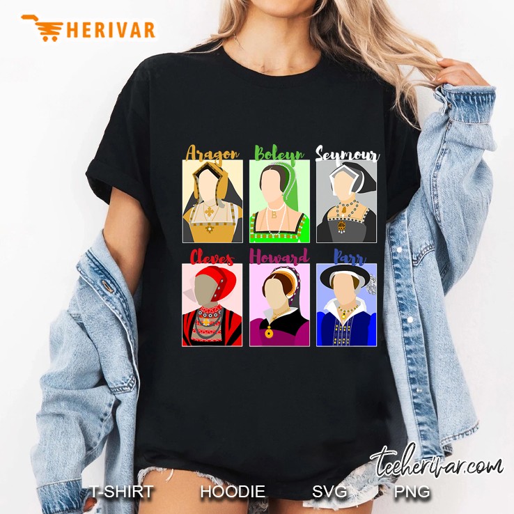 Six Queens Vintage Portraits Ladies Tee