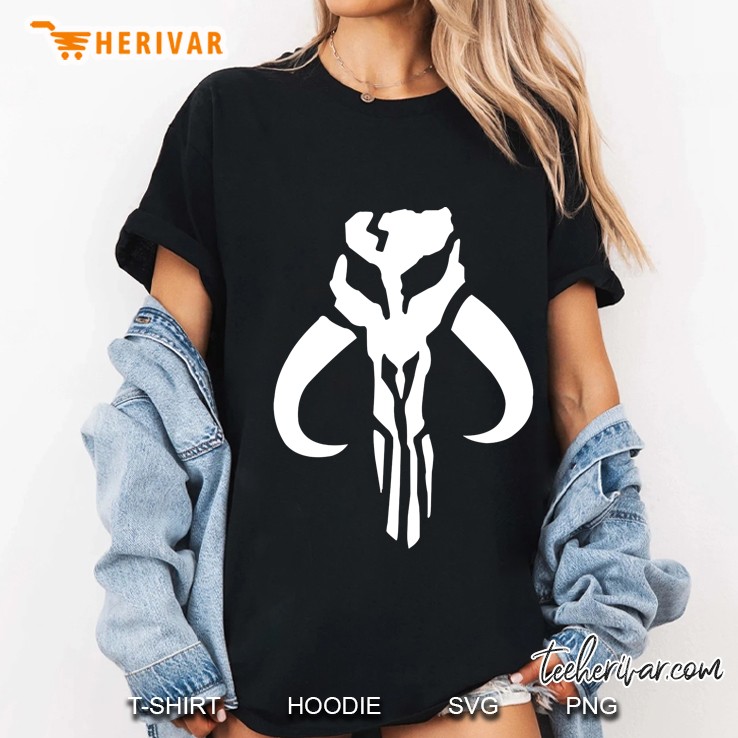 Star Wars Mandalorian Skull Logo Ladies Tee