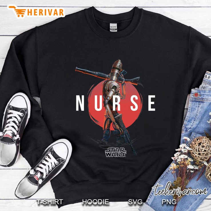 Star Wars The Mandalorian Ig-11 Nurse Droid Red Sun Portrait Sweatshirt