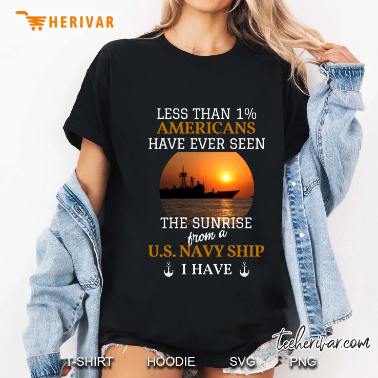 Less Than 1% Americans Have Ever Seen The Sunrise From A US Navy Ship I Have Ladies Tee