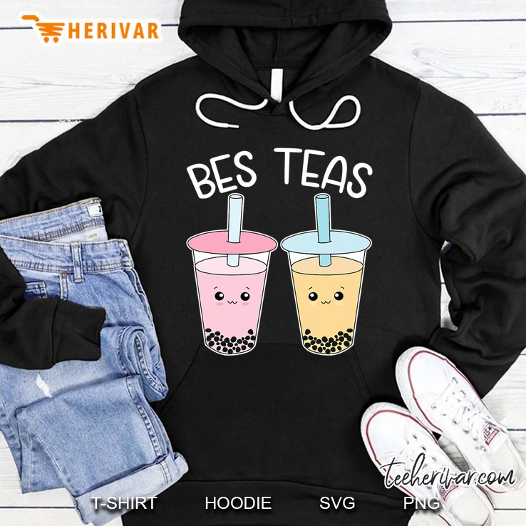 Bes Teas Besties Bubble Tea Cute Boba Best Friends Hoodie