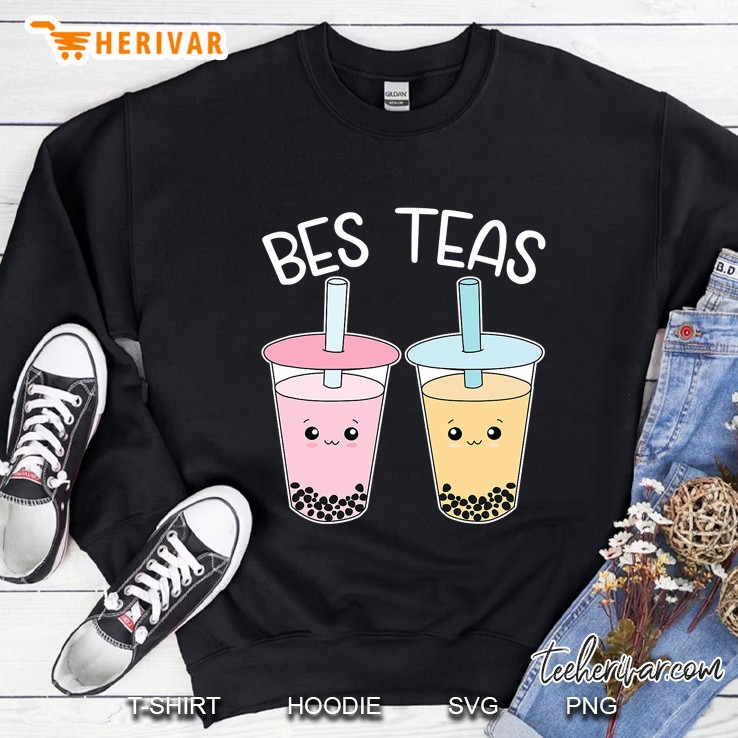 Bes Teas Besties Bubble Tea Cute Boba Best Friends Sweatshirt