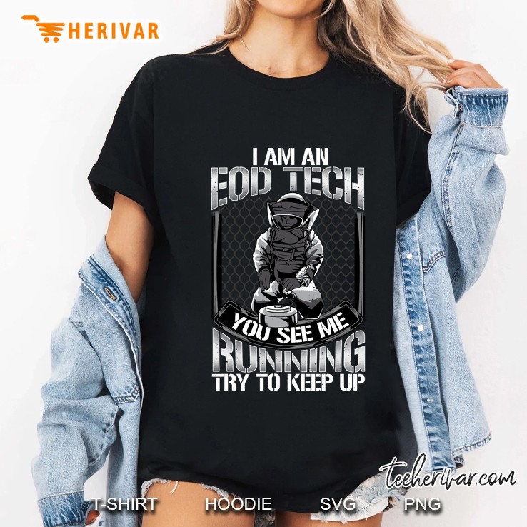 Eod Tech Running Try To Keep Up Sarcasm Funny Technician Ladies Tee