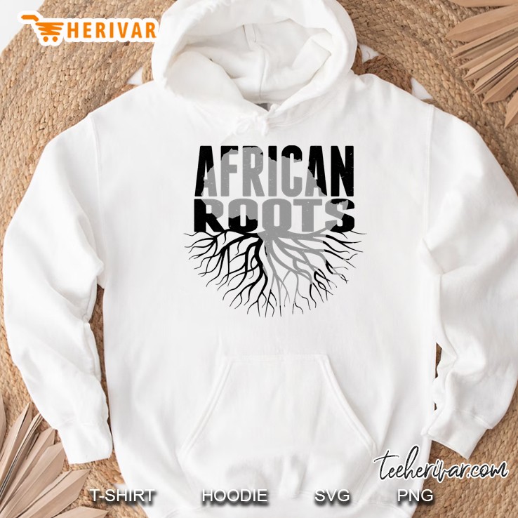 African Roots Proud African American Africa Map Black Pride Hoodie