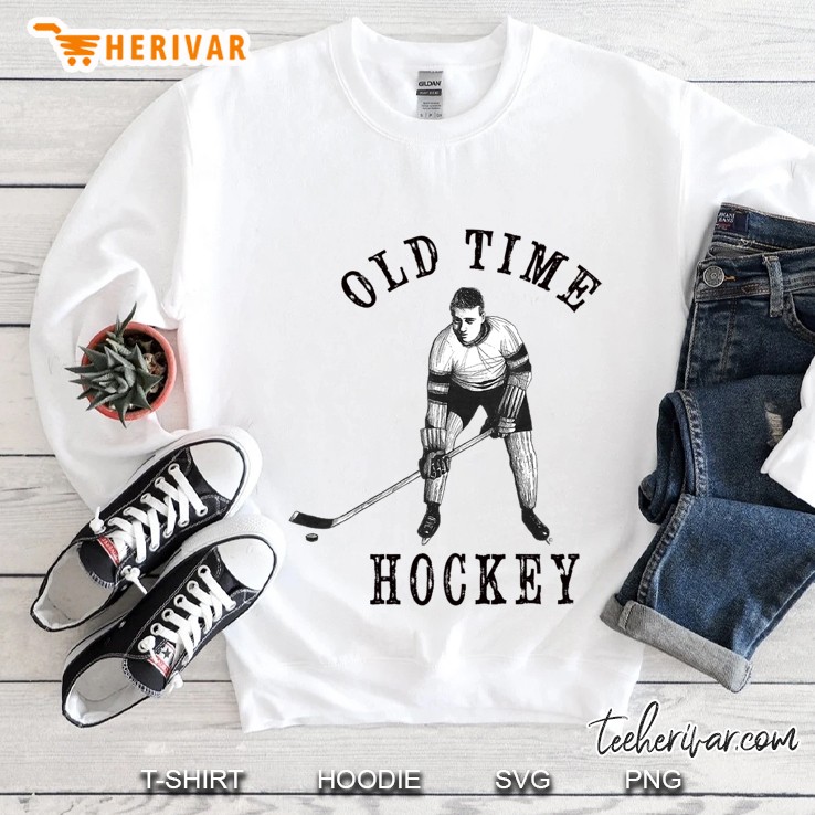 Hockey Vintage Retro Original Six Skater Player Ice Sweatshirt