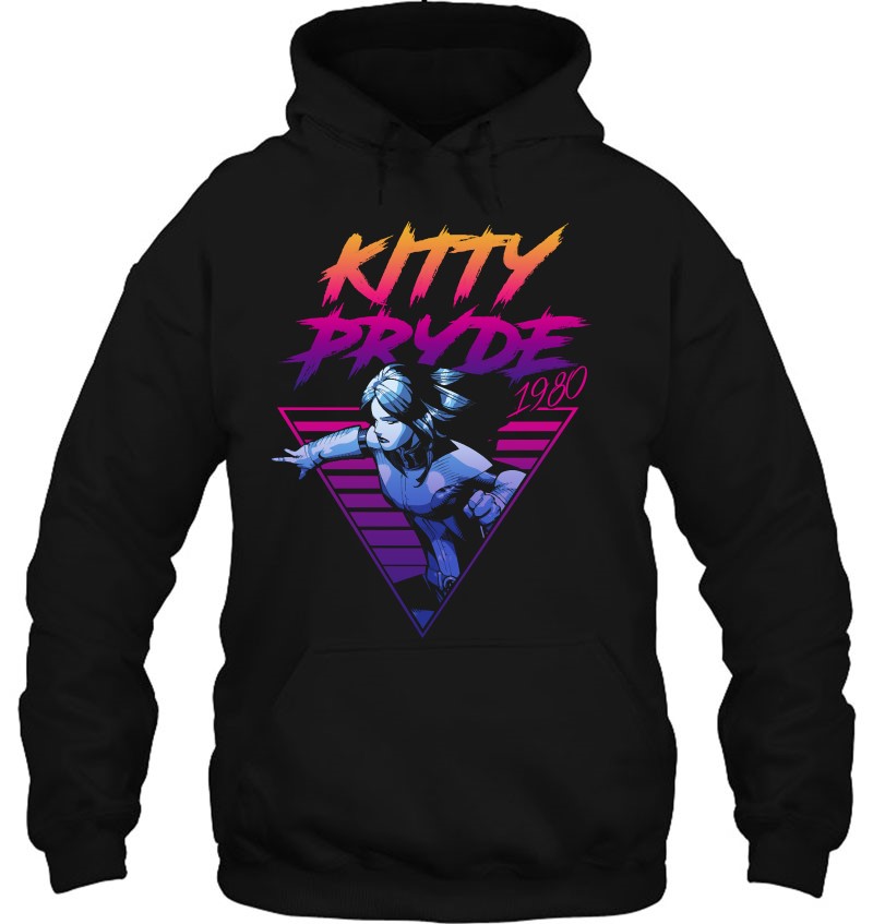 Marvel X-Men Kitty Pryde Retro Neon Triangle Sweatshirt