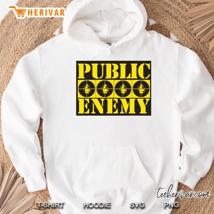 Public Enemy Official 4 Logos White Hoodie