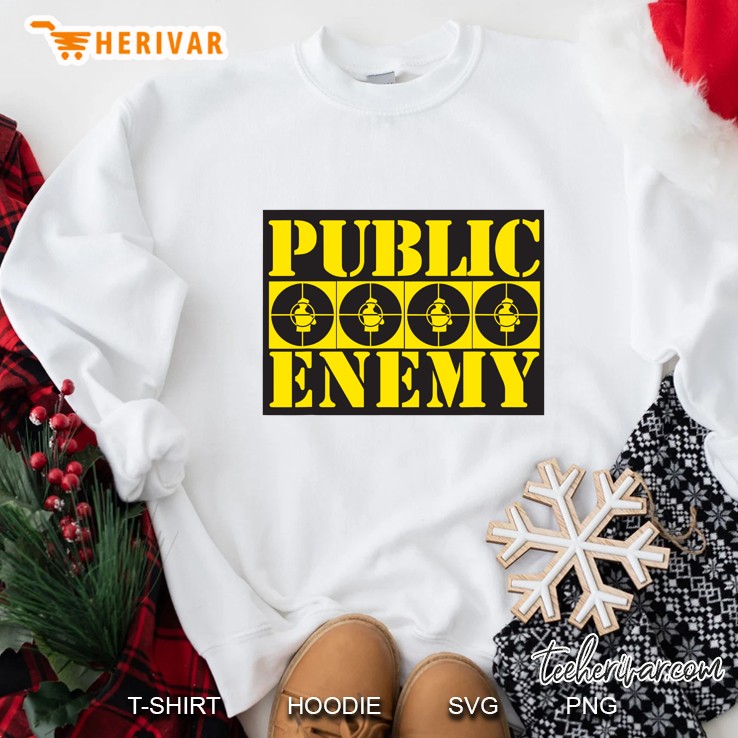 Public Enemy Official 4 Logos White Sweatshirt