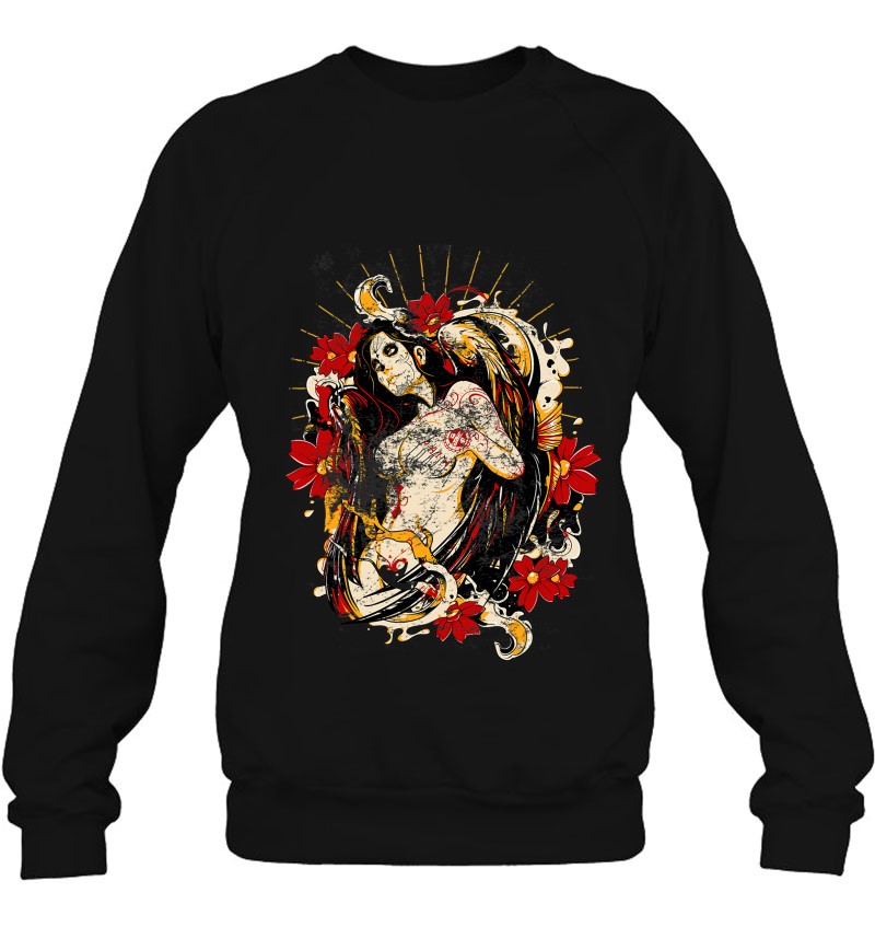 Mexican Tattoo Pin-Up Retro Vintage Day Of The Dead Shirt Sweatshirt