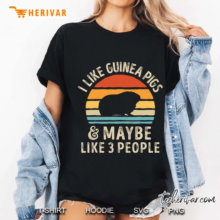 I Like Guinea Pigs And Maybe 3 People Funny Guinea Pig Gifts Ladies Tee