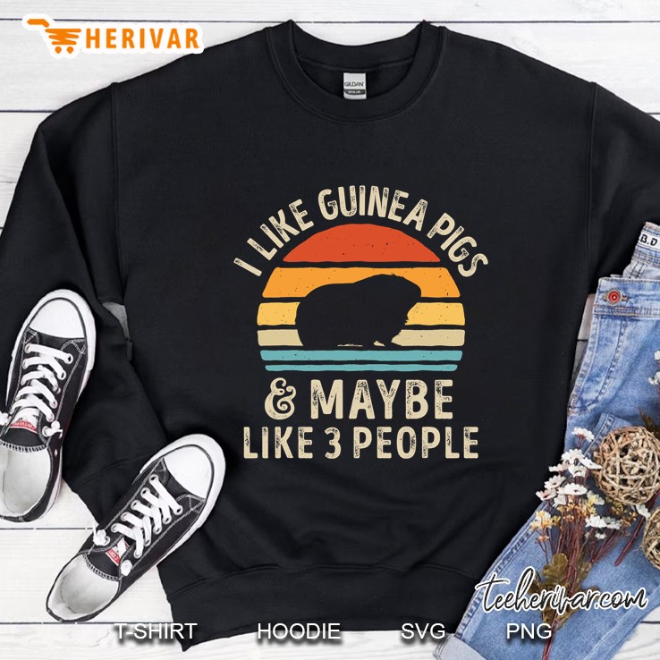 I Like Guinea Pigs And Maybe 3 People Funny Guinea Pig Gifts Sweatshirt