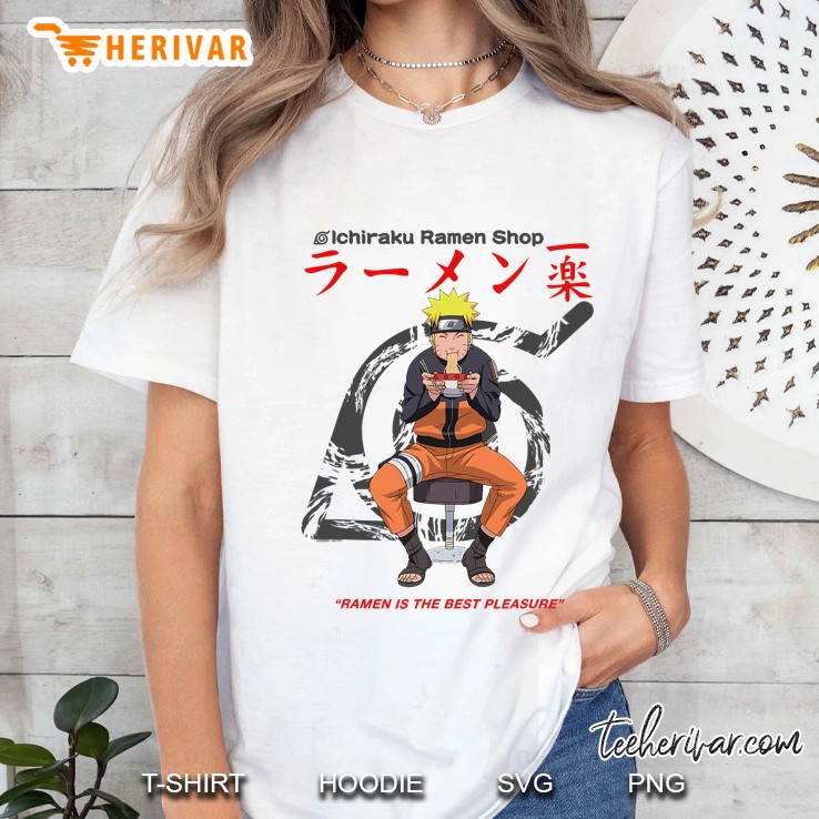 Naruto Shippuden Ichiraku Ramen Shop Naruto On White Ladies Tee