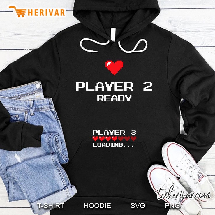 Player 2 Player 3 Loading - Retro Gaming - Baby Announcement Hoodie