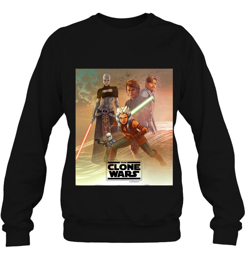 Star Wars Youth Boys Clone Wars Obi-Wan vs Grievous Shirt New Size XL