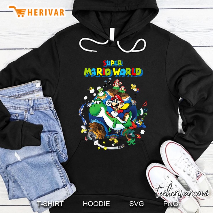 Super Mario World Yoshi & Mario Around The World Hoodie