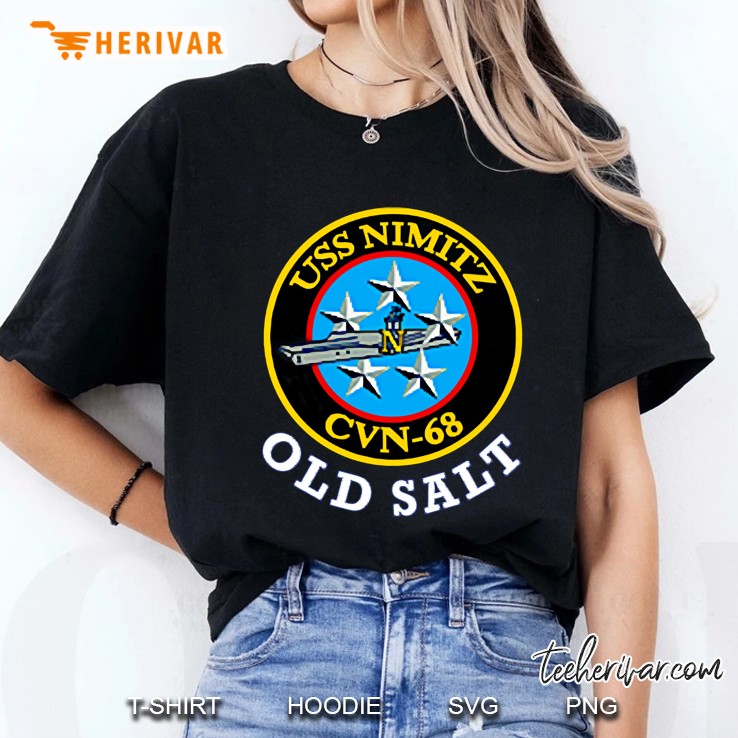 Uss Nimitz Cvn-68 Old Salt Ladies Tee