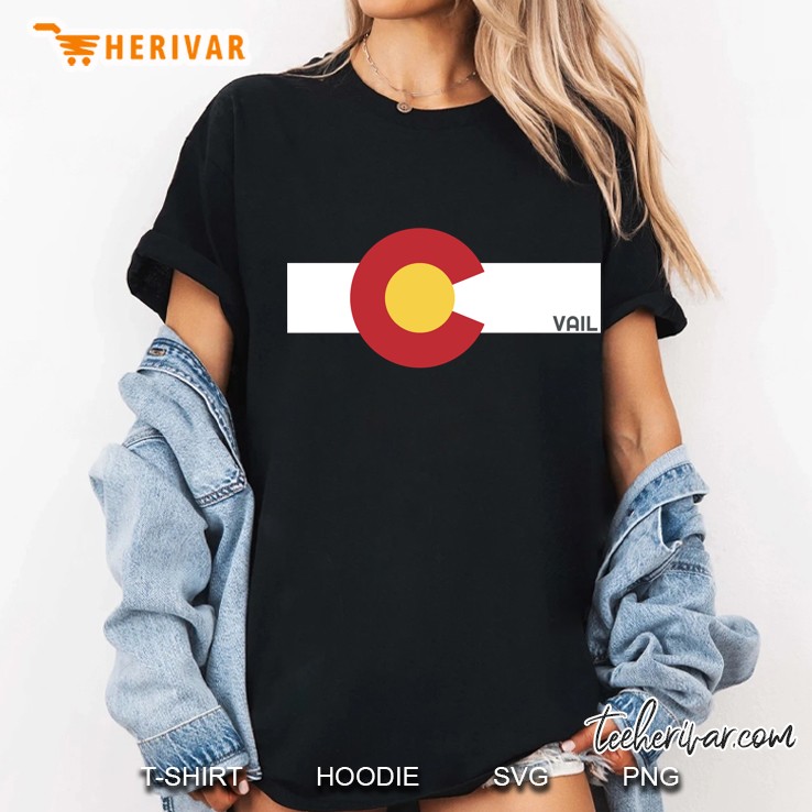 Vail Colorado X Co State Flag Ladies Tee