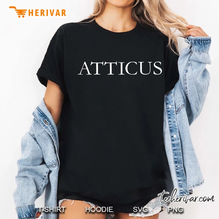 Atticus Garamond Logo (White Print) Ladies Tee