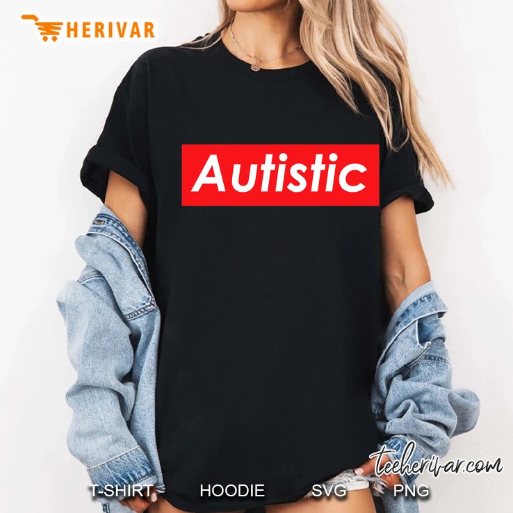 Autistic Awareness Red Box Logo Autism Gift - I