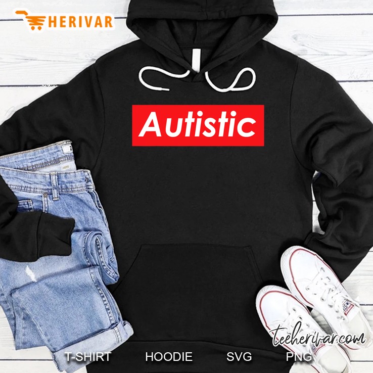 Autistic Awareness Red Box Logo Autism Gift - I