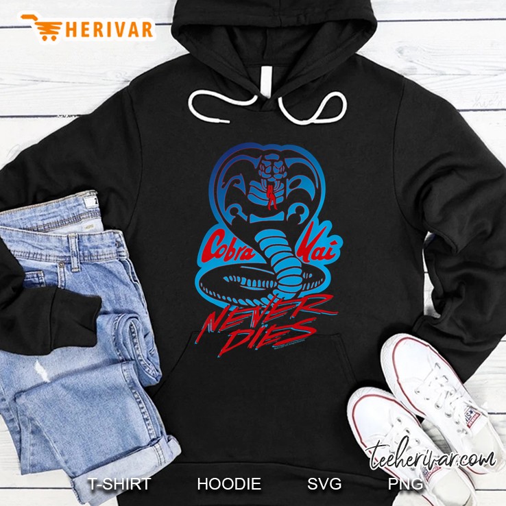 Cobra Kai Never Dies Cobra Logo Premium Hoodie