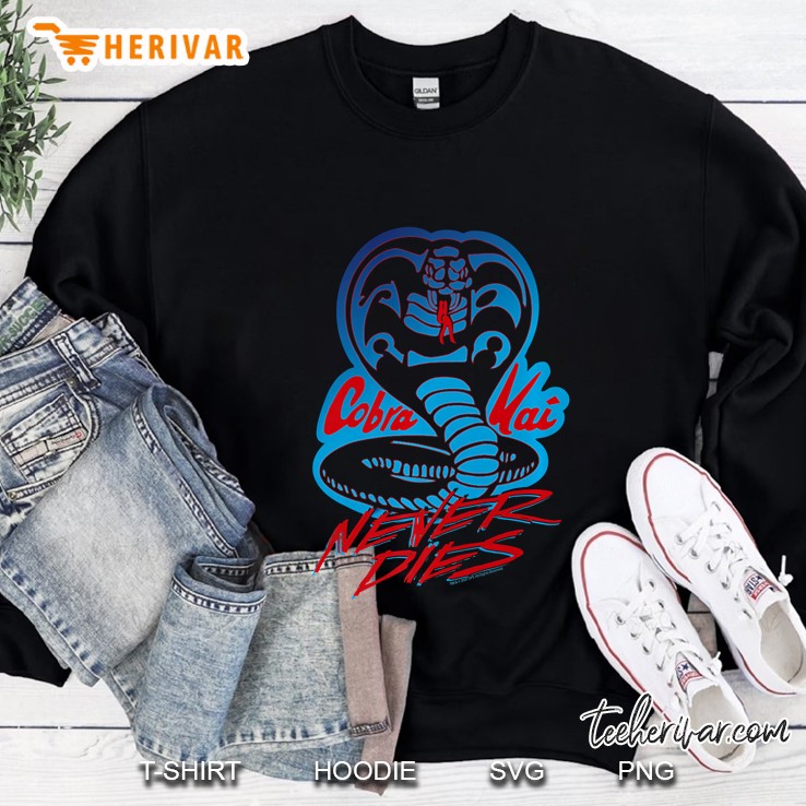 Cobra Kai Never Dies Cobra Logo Premium Sweatshirt