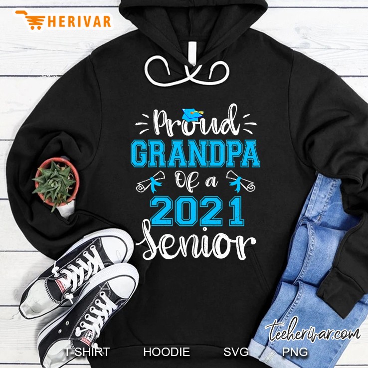 Funny Proud Grandpa Of A 2021 Senior Graduation Gift Hoodie