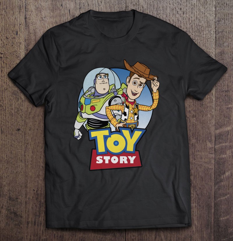 Pixar Toy Story Buzz And Woody Movie Logo Shirt