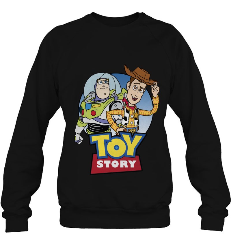 Pixar Toy Story Buzz And Woody Movie Logo Sweatshirt