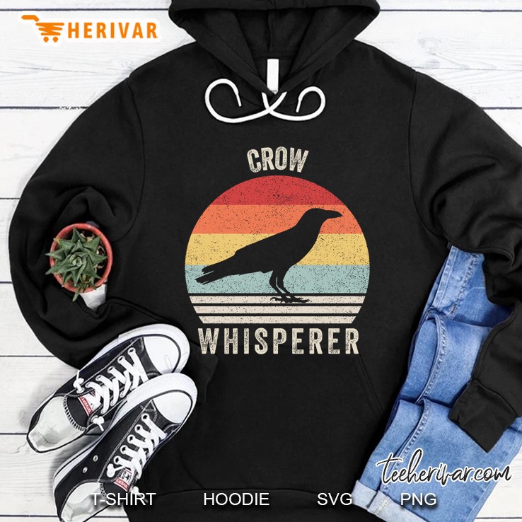Retro Crow Whisperer Shirt Funny Birds Lover Crow Vintage Hoodie