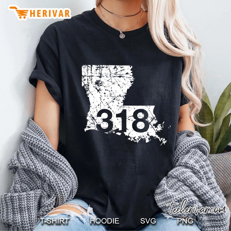 Shreveport Ruston Tallulah Area Code 318 Shirt, Louisiana Ladies Tee