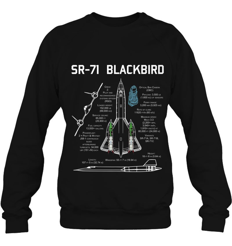 Sr-71 Blackbird Specs -Sr-71 Blackbird Premium Sweatshirt