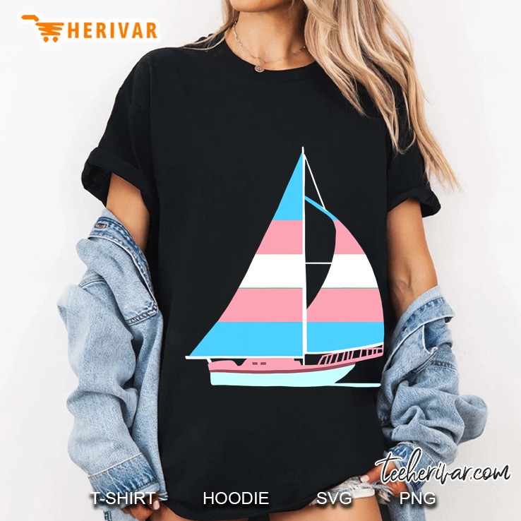 Trans Pride Sailboat Transgender Gift Ladies Tee