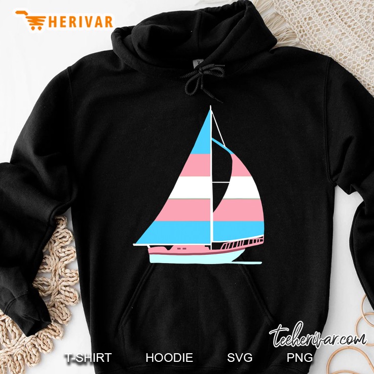 Trans Pride Sailboat Transgender Gift Hoodie