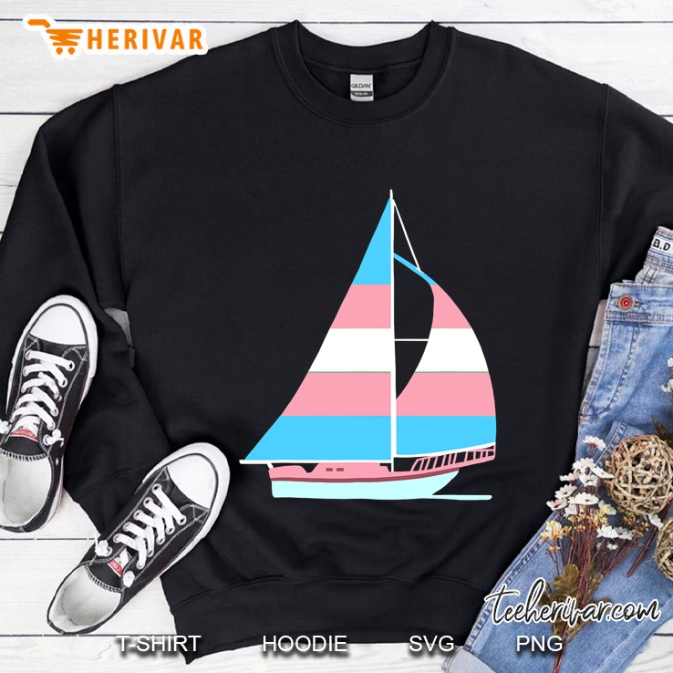 Trans Pride Sailboat Transgender Gift Sweatshirt