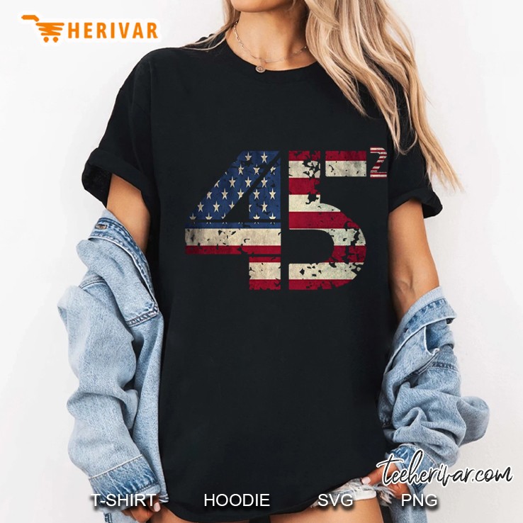 Usa Flag 45 2 Trump Ladies Tee