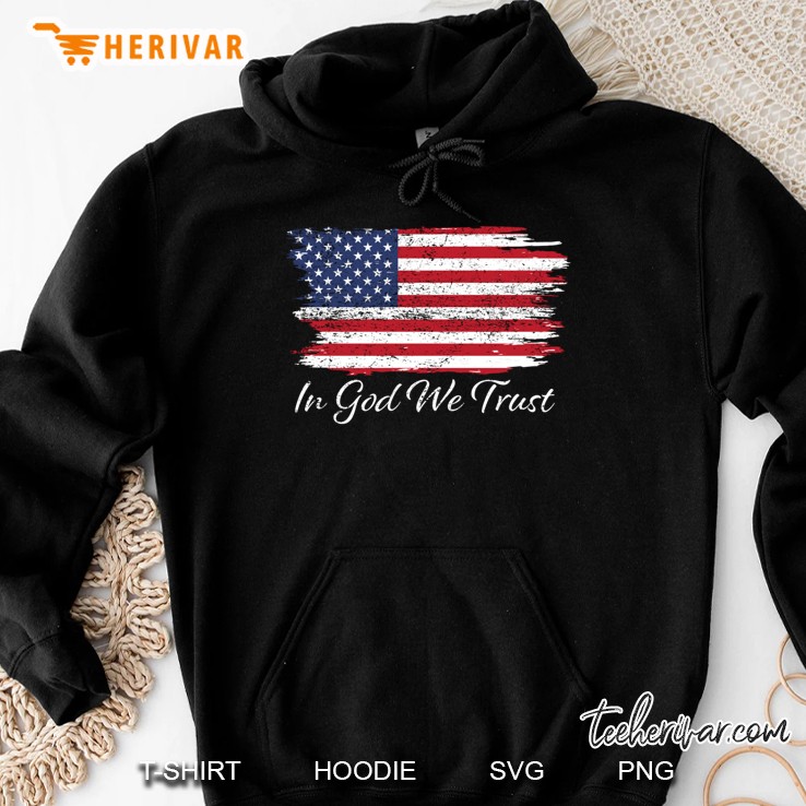 In God We Trust Us Flag Hoodie