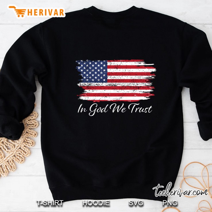 In God We Trust Us Flag Sweatshirt