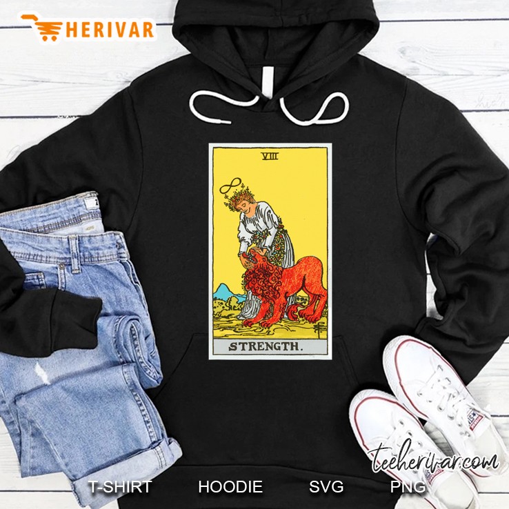 Strength Tarot Card Viii (Traditional Design) Hoodie