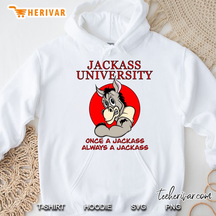 Donkey Lovers Funny Jackass University Mascot Gift Hoodie